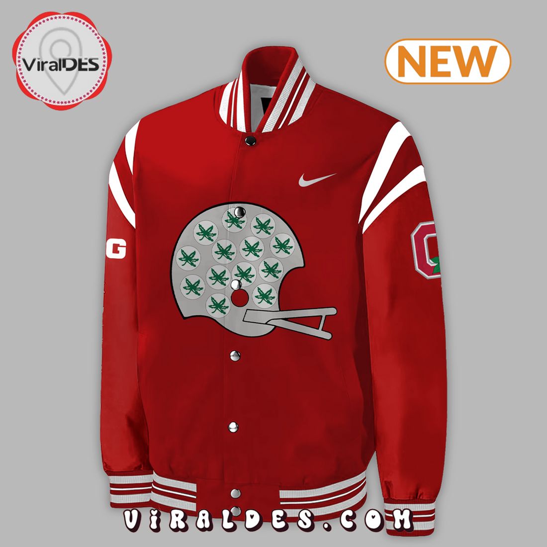 Special Throwback Helmet Ohio State Baseball Jacket Special Throwback Helmet Ohio State Baseball Jacket