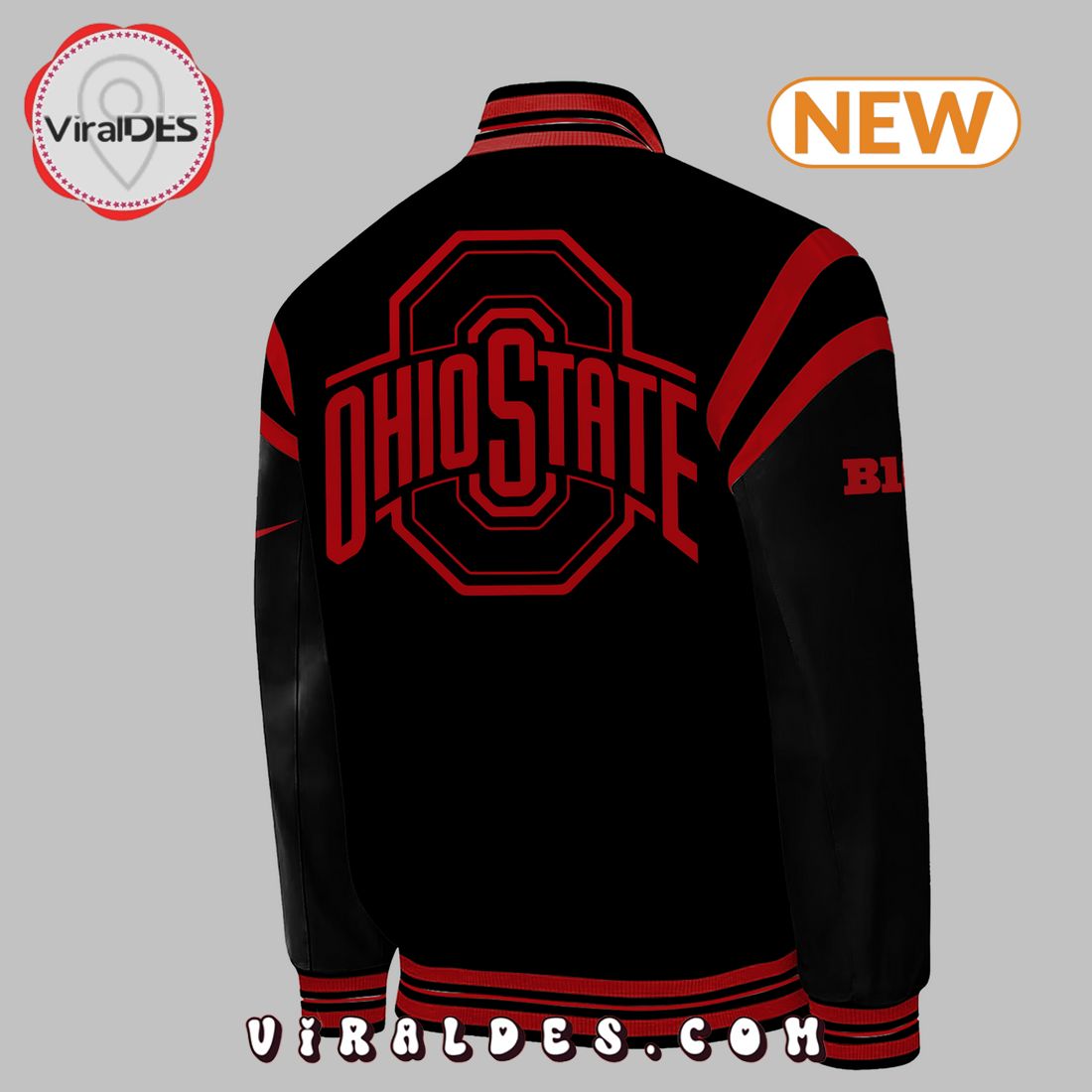 Jesus Won Ohio State Buckeyes Black Baseball Jacket Jesus Won Ohio State Buckeyes Black Baseball Jacket