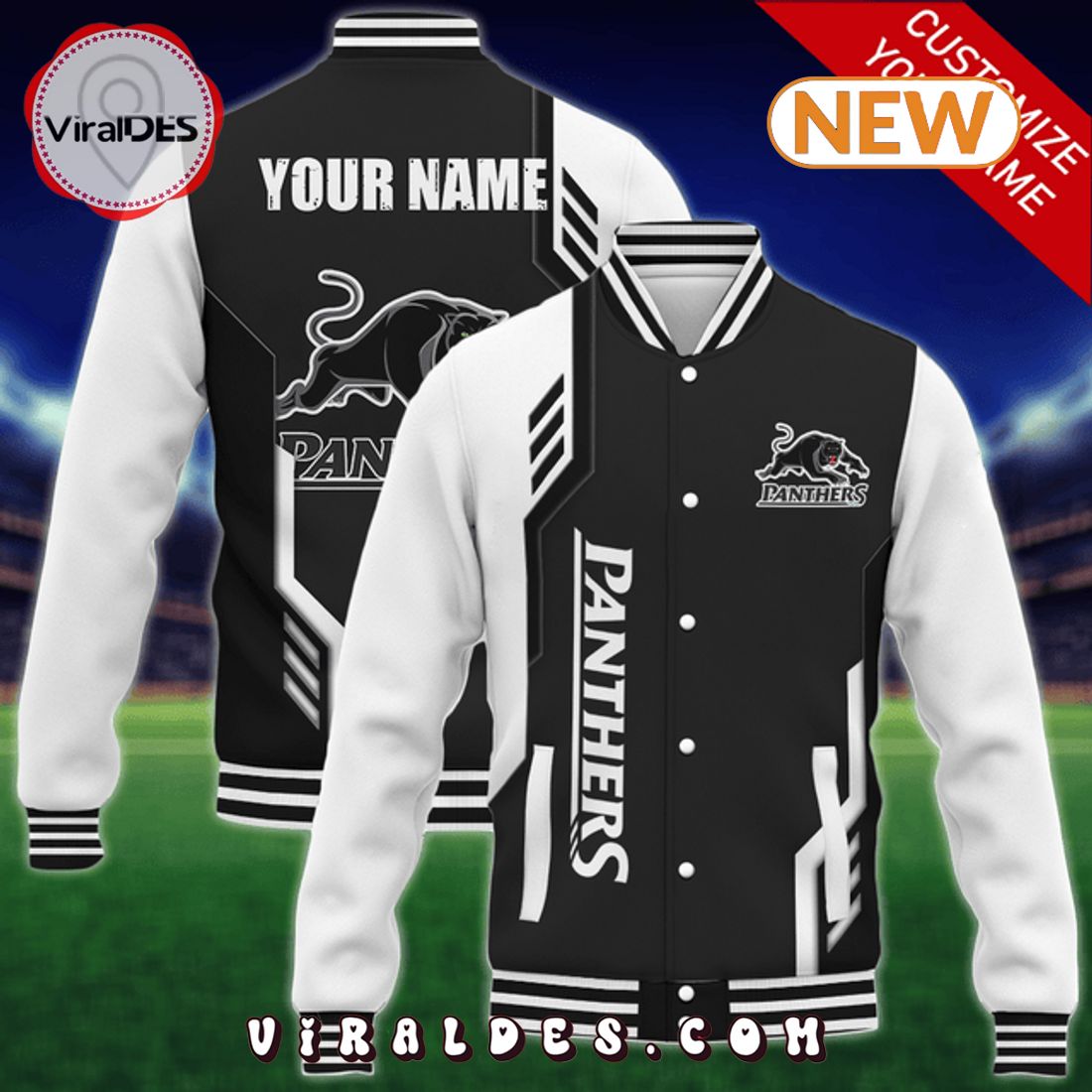 Custom Penrith Panthers NRL Baseball Jacket Custom Penrith Panthers NRL Baseball Jacket
