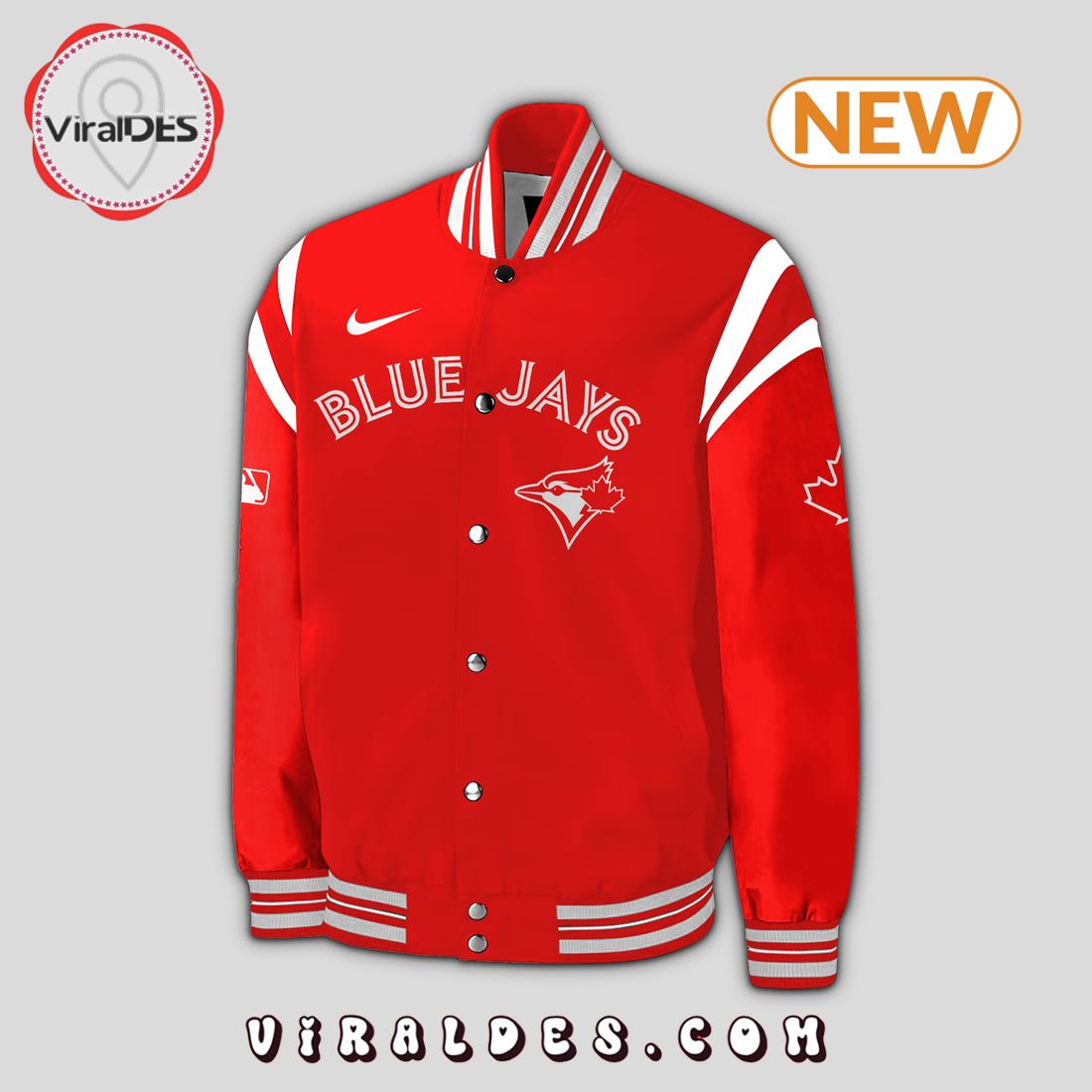 Toronto Blue Jays 2024 Canada Day Limited Red Baseball Jacket Toronto Blue Jays 2024 Canada Day Limited Red Baseball Jacket