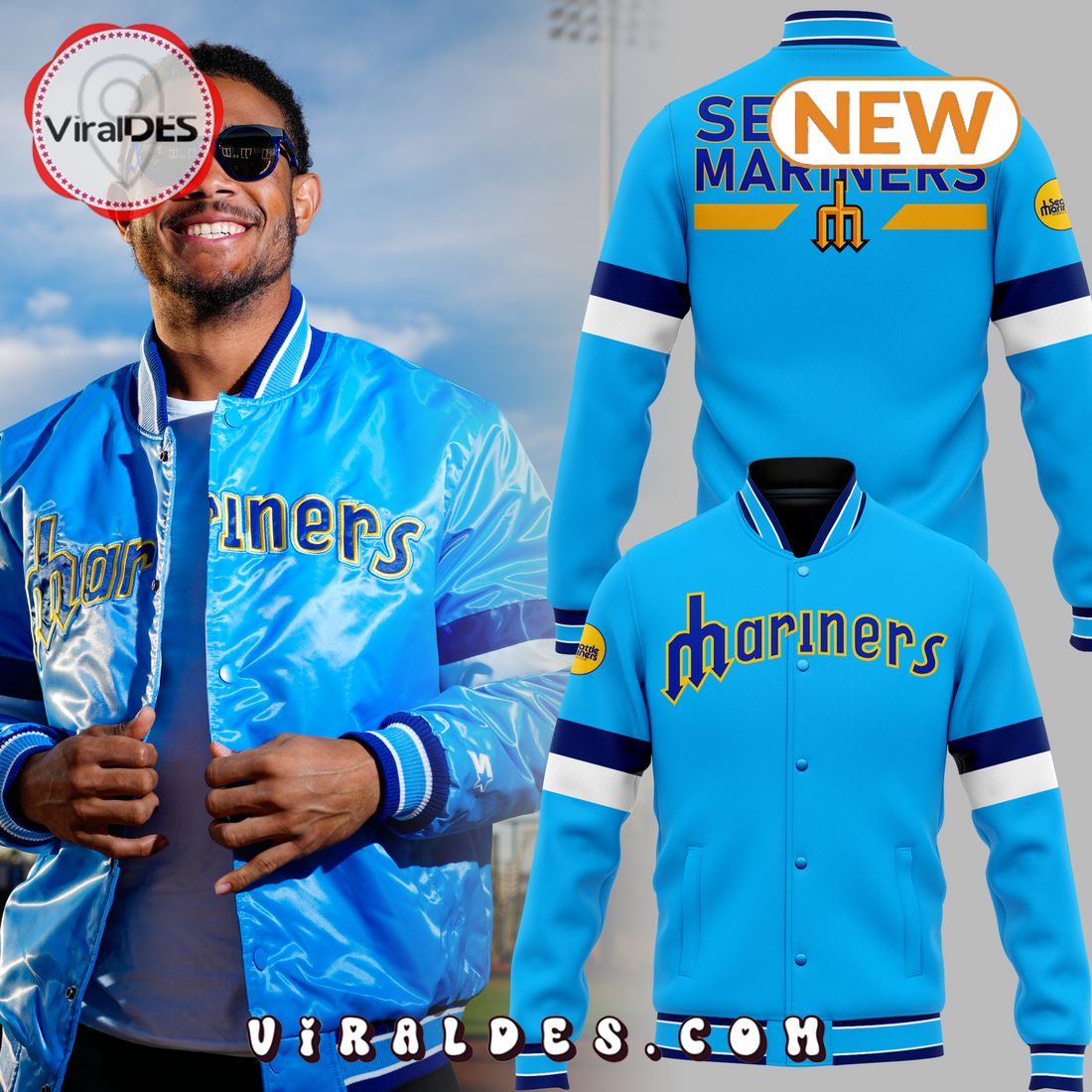 Special Seattle Mariners Baseball Team Blue Baseball Jacket Special Seattle Mariners Baseball Team Blue Baseball Jacket