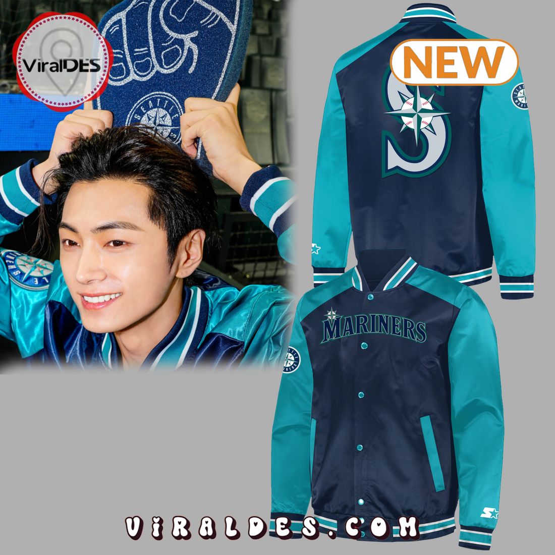 Premium 2024 NHYPEN x Seattle Mariners Jay Baseball Jacket Premium 2024 NHYPEN x Seattle Mariners Jay Baseball Jacket