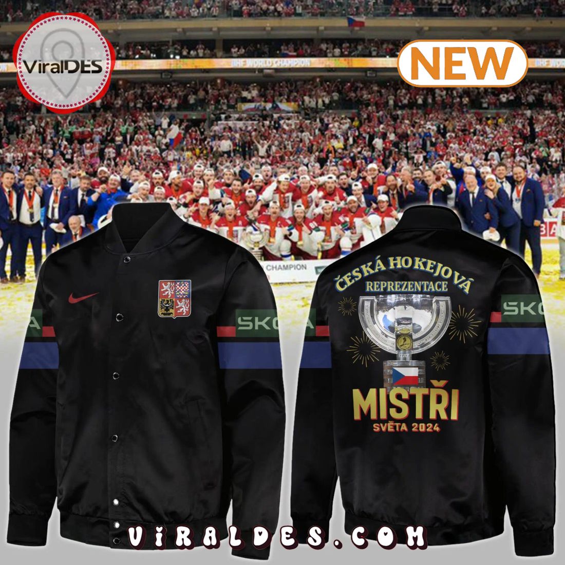 Czech Ice Hockey Association Champions Special Baseball Jacket Czech Ice Hockey Association Champions Special Baseball Jacket