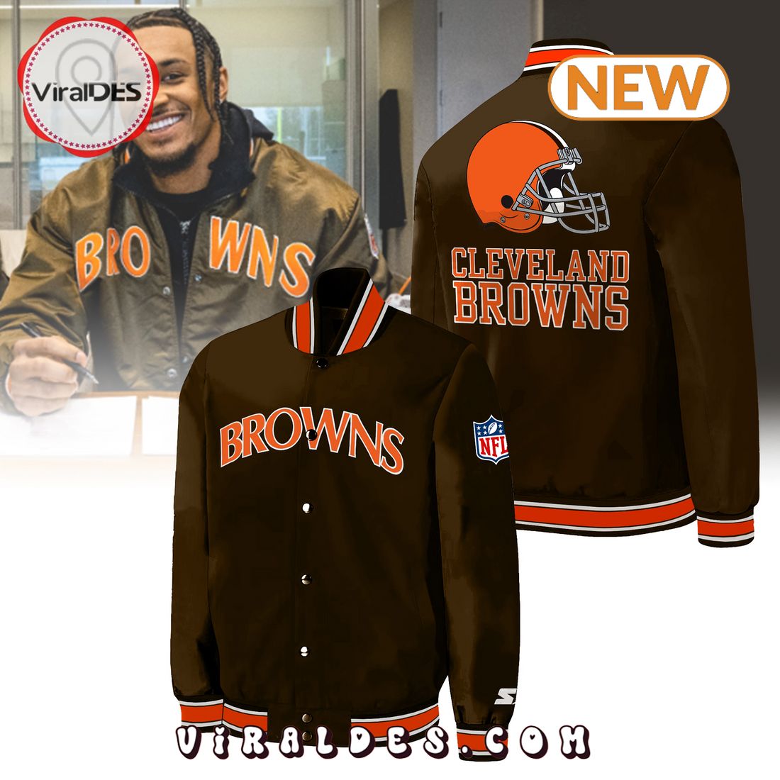 NFL Cleveland Browns 2024 Baseball Jacket Special Edition NFL Cleveland Browns 2024 Baseball Jacket Special Edition