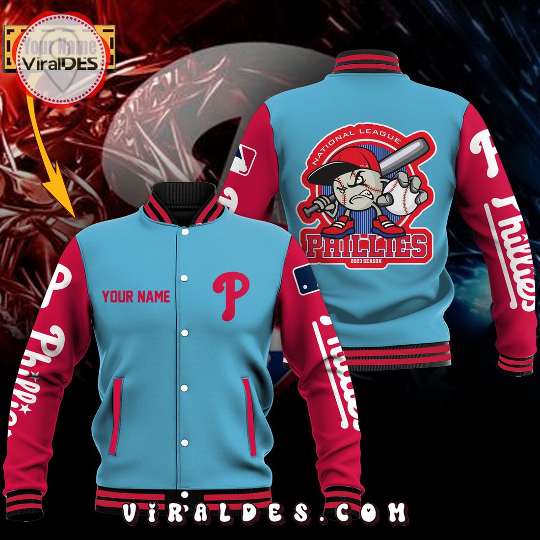 2023 Season Philadelphia Phillies Custom Baseball Jacket 2023 Season Philadelphia Phillies Custom Baseball Jacket