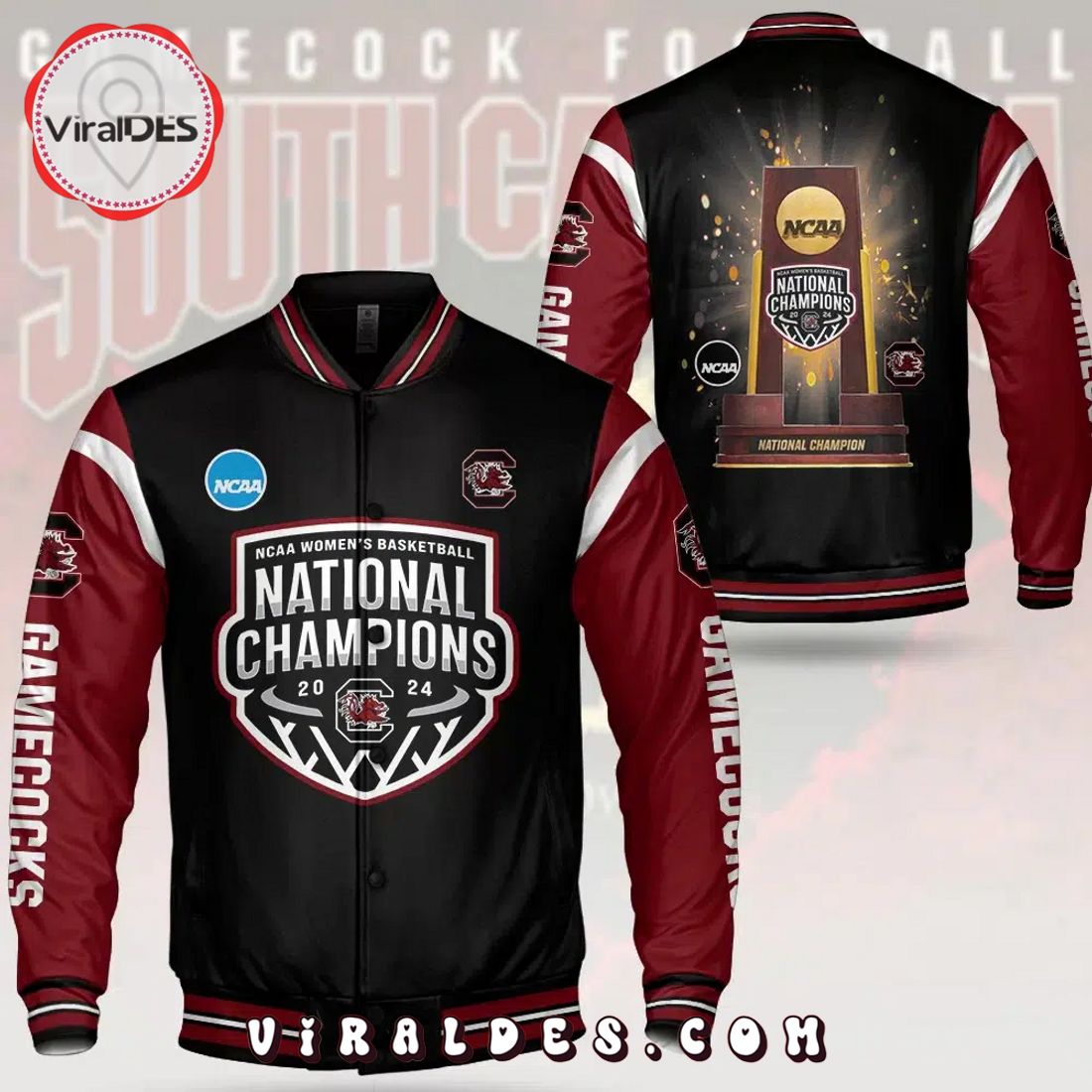 South Carolina Gamecocks Women’s Basketball Varsity Jacket South Carolina Gamecocks Women’s Basketball Varsity Jacket