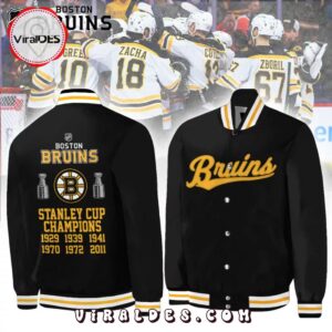 boston bruins celebrating 100 years of boston bruins hockey black baseball jacket 2 QNCBa.jpg