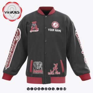 Custom Alabama Crimson Tide Roll Tide Black Baseball Jacket 2 custom alabama crimson tide roll tide black baseball jacket 3 nRaMc.jpg