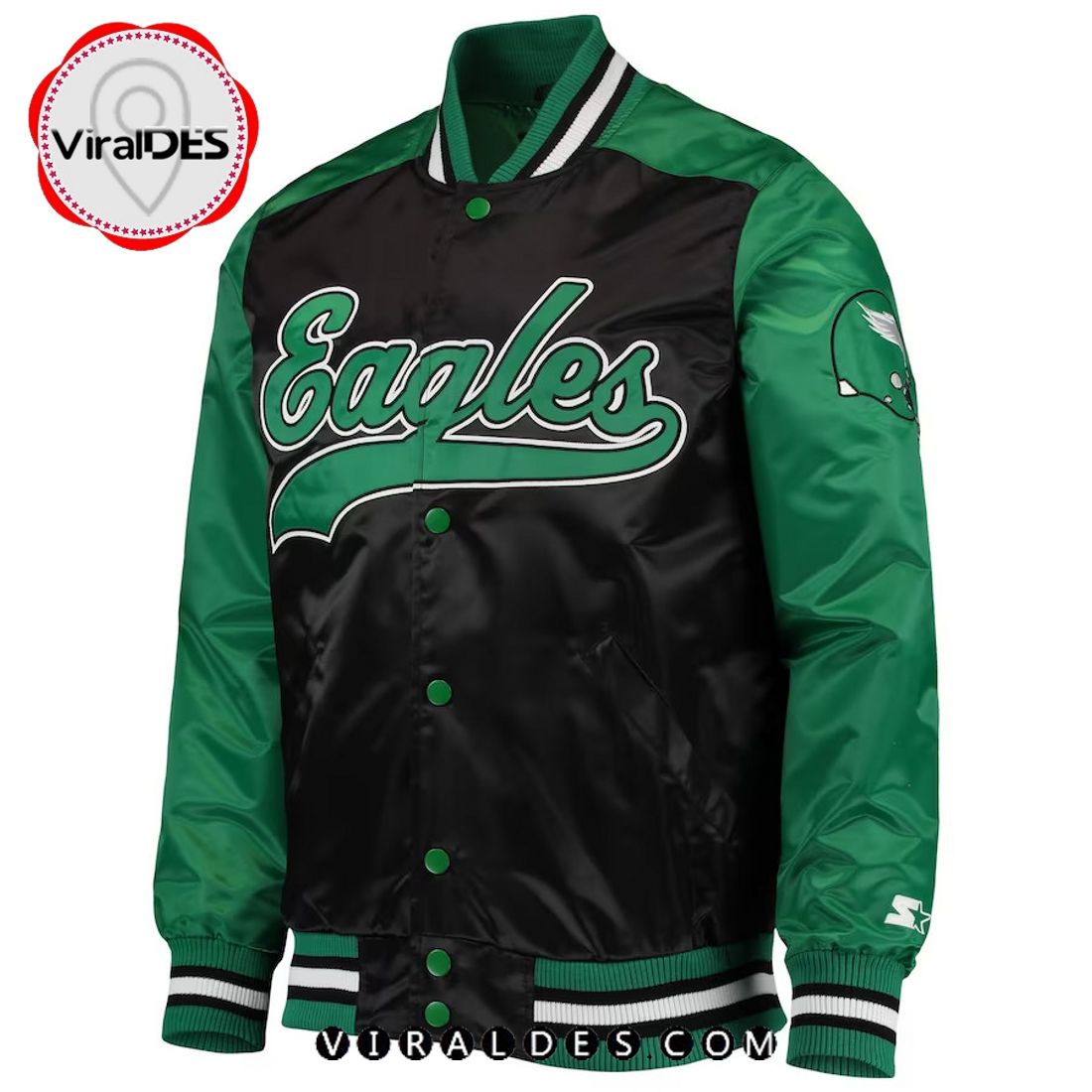 Philadelphia Eagles NFL Green Baseball Jacket LIMITED Philadelphia Eagles NFL Green Baseball Jacket LIMITED