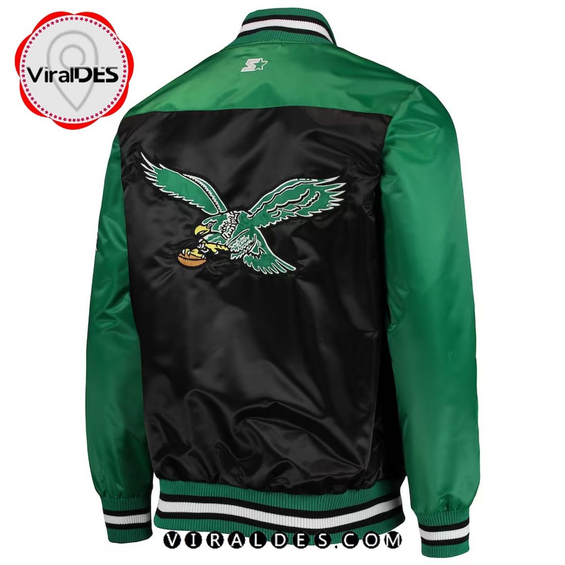 Philadelphia Eagles NFL Green Baseball Jacket LIMITED Philadelphia Eagles NFL Green Baseball Jacket LIMITED