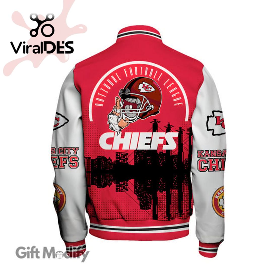 NFL Kansas City Chiefs Super Bowl LVIII Champions Baseball Jacket All Over Printed NFL Kansas City Chiefs Super Bowl LVIII Champions Baseball Jacket All Over Printed