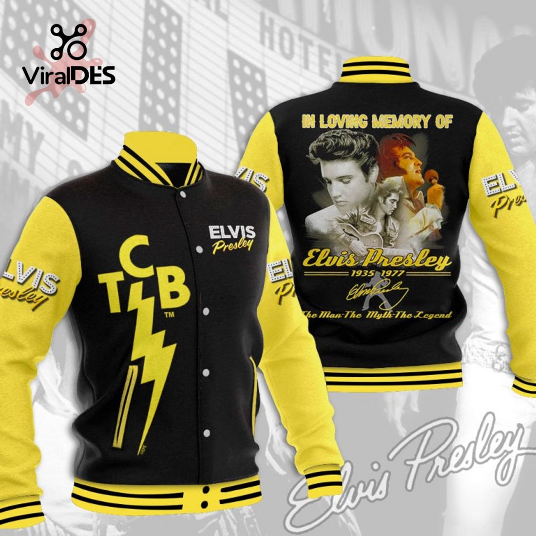 In Loving Memory Of Elvis Presley Signatures Black Baseball Jacket, Sport Jacket In Loving Memory Of Elvis Presley Signatures Black Baseball Jacket, Sport Jacket