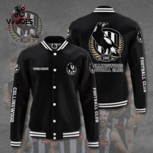 Custom Collingwood Football Club 1892 Black Sport Jacket, Baseball Jacket