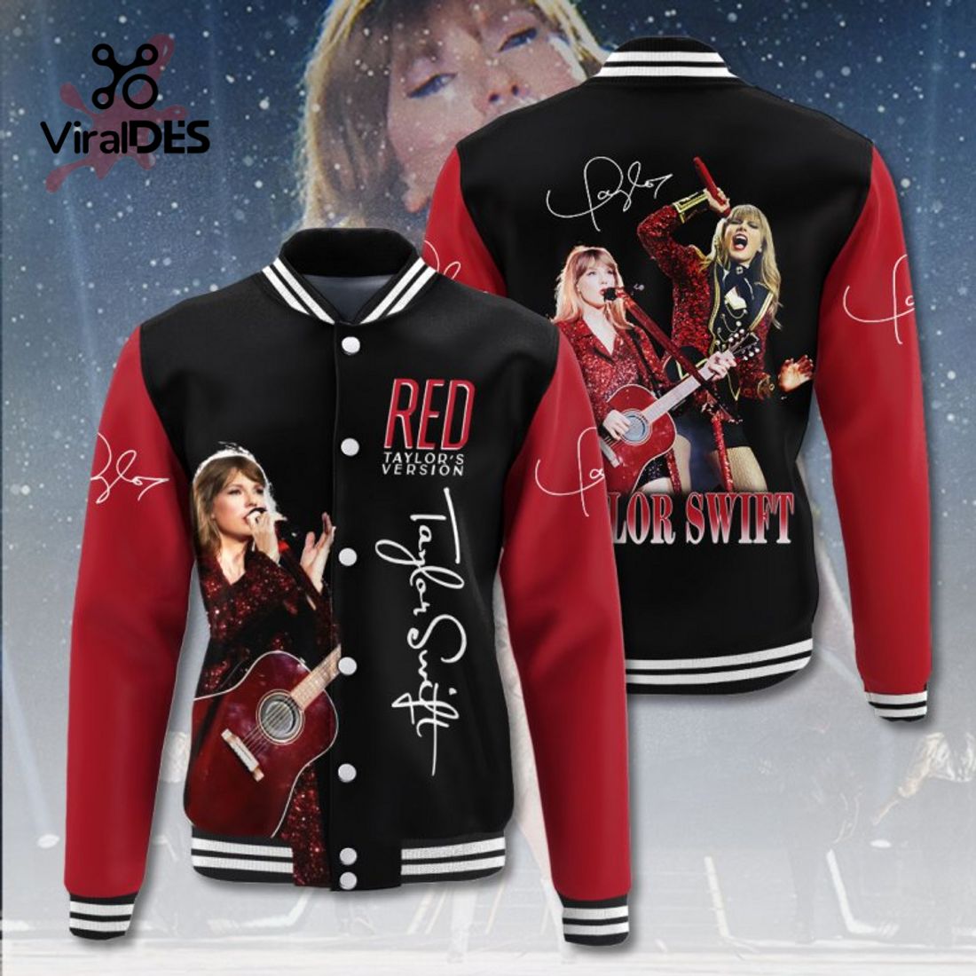 Taylor Swift Special Red Taylor’s Version Black Sport Jacket, Baseball Jacket Taylor Swift Special Red Taylor’s Version Black Sport Jacket, Baseball Jacket