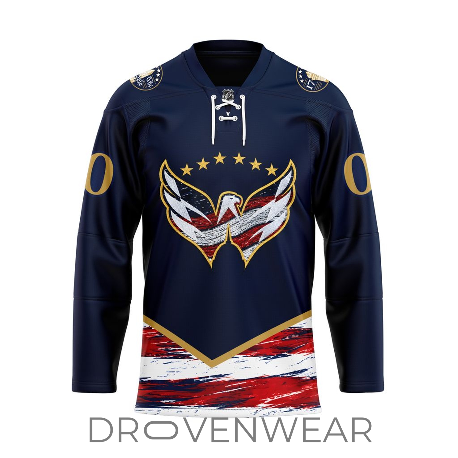 NHL Washington Capitals Personalized 250th Anniversary Of America Lace Hockey Jersey NHL Washington Capitals Personalized 250th Anniversary Of America Lace Hockey Jersey