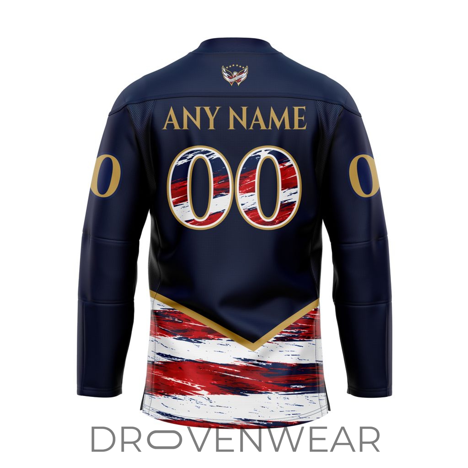 NHL Washington Capitals Personalized 250th Anniversary Of America Lace Hockey Jersey NHL Washington Capitals Personalized 250th Anniversary Of America Lace Hockey Jersey