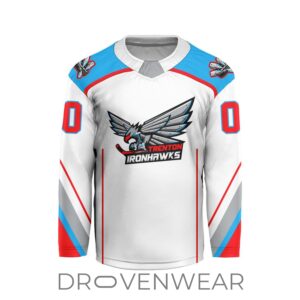 Echl Trenton Ironhawks Personalized 2026-27 White V-shaped Hockey Jersey
