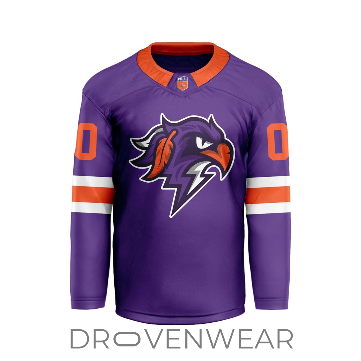 Nll Halifax Thunderbirds Personalized Purple V-shaped Hockey Jersey Design Nll Halifax Thunderbirds Personalized Purple V-shaped Hockey Jersey Design