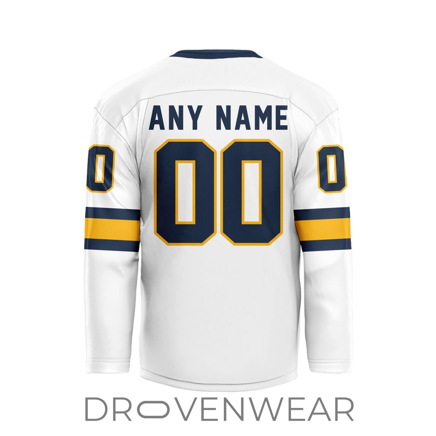Nll Georgia Swarm Personalized White V-shaped Hockey Jersey Design Nll Georgia Swarm Personalized White V-shaped Hockey Jersey Design