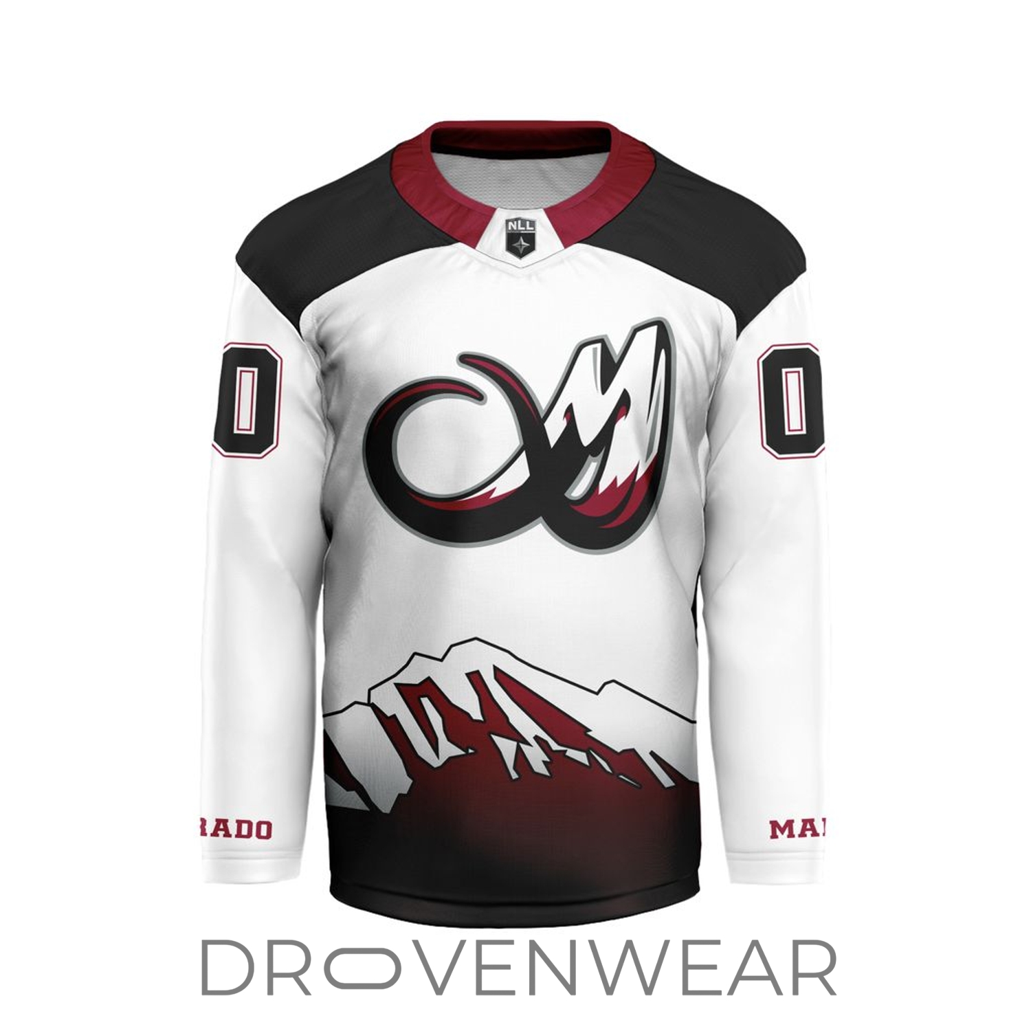 Nll Colorado Mammoth Personalized Black V-shaped Hockey Jersey Design Nll Colorado Mammoth Personalized Black V-shaped Hockey Jersey Design