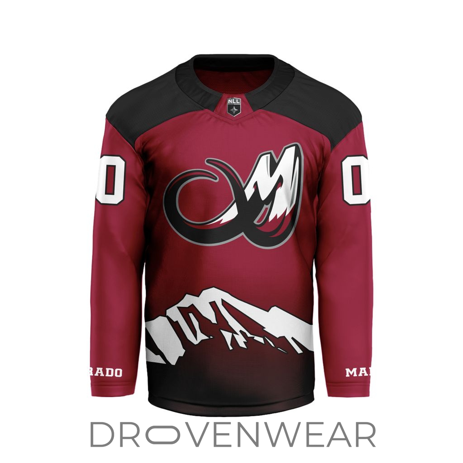 Nll Colorado Mammoth Personalized Maroon V-shaped Hockey Jersey Design Nll Colorado Mammoth Personalized Maroon V-shaped Hockey Jersey Design
