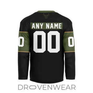 Nll Rochester Knighthawks Personalized Black Vshaped Hockey Jersey Design 2.jpg