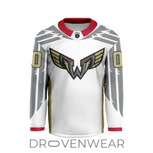 Nll Philadelphia Wings Personalized White V-shaped Hockey Jersey Design