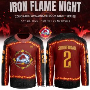 Colorado Avalanche “fourth Wing Night” Book Night Series Limited Edition Hockey Jersey
