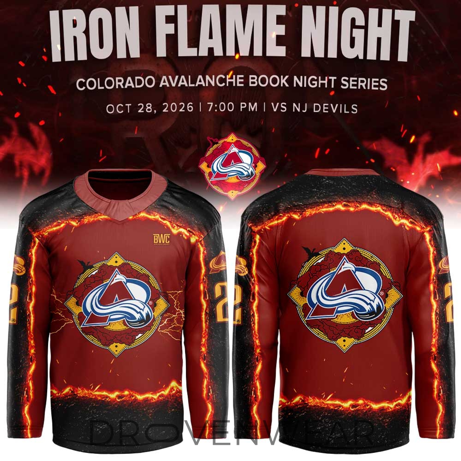 Colorado Avalanche “fourth Wing Night” Book Night Series Special Edition Hockey Jersey Colorado Avalanche “fourth Wing Night” Book Night Series Special Edition Hockey Jersey