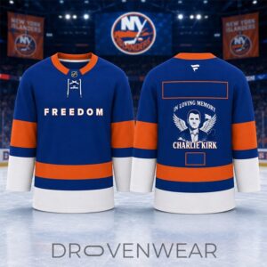 New York Islanders In Loving Memory Freedom Charlie Kirk Hockey Jersey