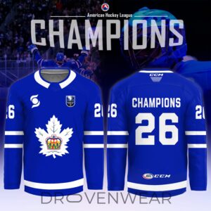 Toronto Marlies AHL Champions Baseball Jersey 2026 Edition