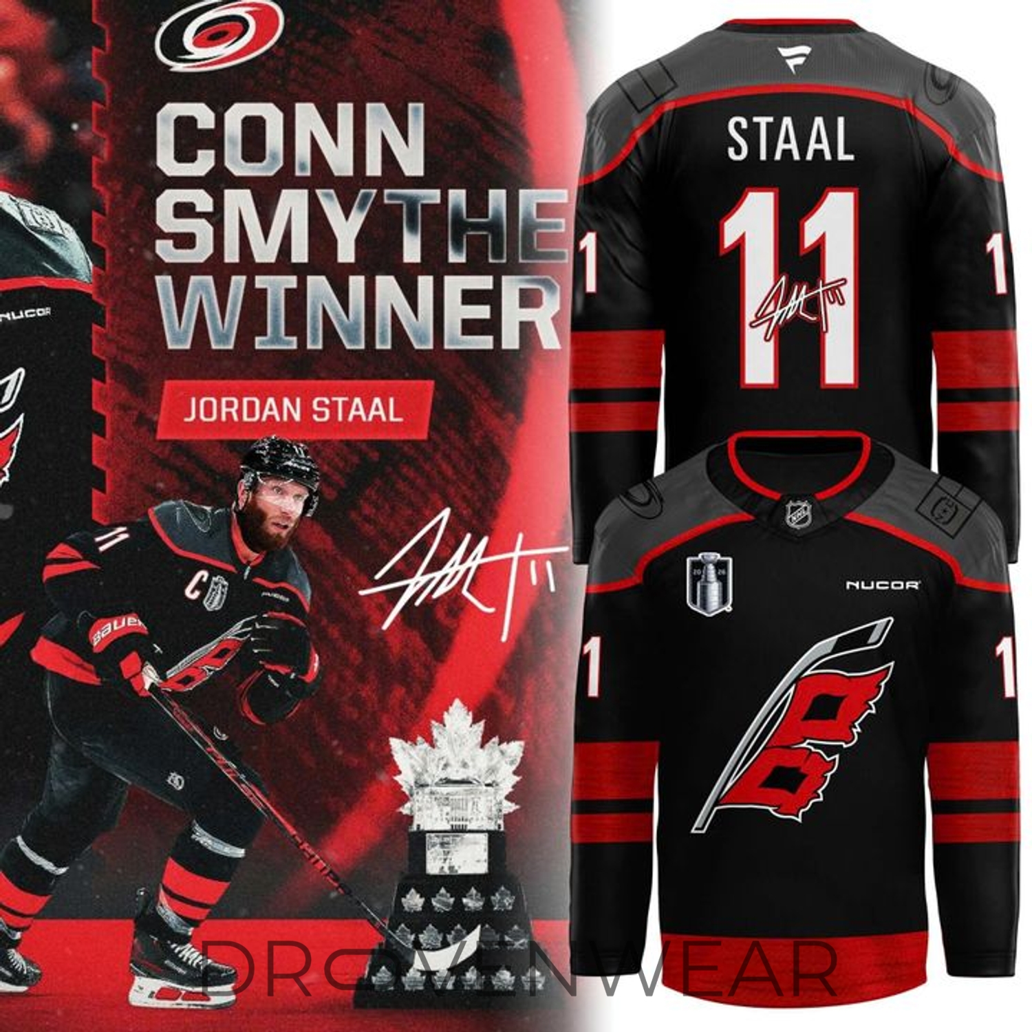 Carolina Hurricanes Stanley Cup MVP Jordan Staal Championship Jersey Carolina Hurricanes Stanley Cup MVP Jordan Staal Championship Jersey