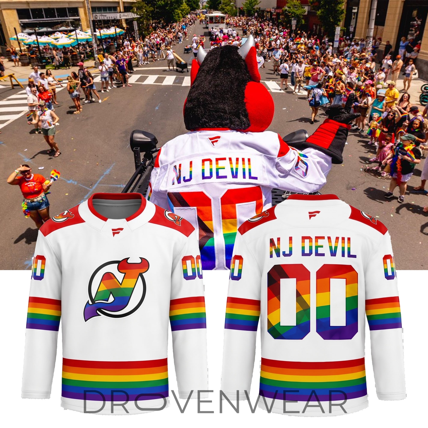 New Jersey Devils Pride Month 2026 Hockey Fan Jersey New Jersey Devils Pride Month 2026 Hockey Fan Jersey