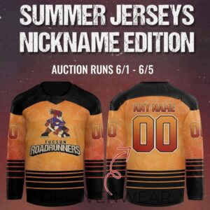 Tucson Roadrunners Summer Nickname Night 2026 Hockey Jersey