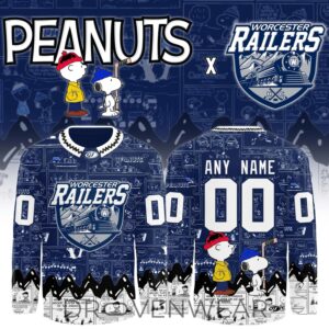 Worcester Railers 2026 Peanuts Snoopy Hockey Jersey