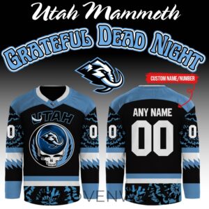 Utah Mammoth x Grateful Dead Night Limited Edition – 3D Hockey Jersey