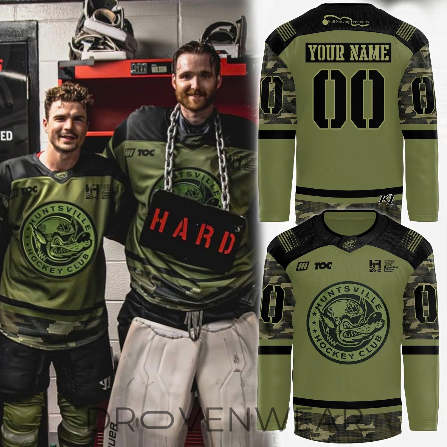 Huntsville Havoc Military Appreciation Night Hockey Jersey Huntsville Havoc Military Appreciation Night Hockey Jersey