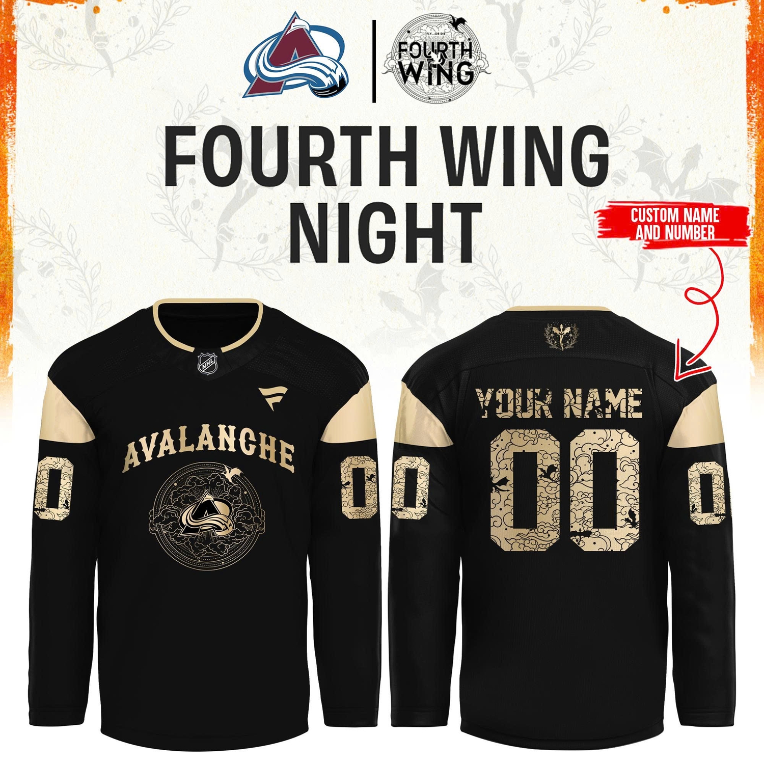 2026 Colorado Avalanche Fourth Wings Night Hockey Limited Edition Jersey 2026 Colorado Avalanche Fourth Wings Night Hockey Limited Edition Jersey