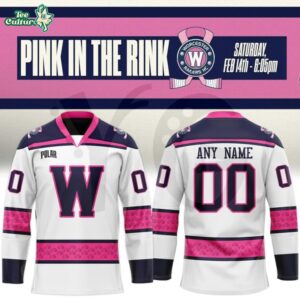 Worcester Railers Pink In The Rink 2026 Special Hockey Jersey