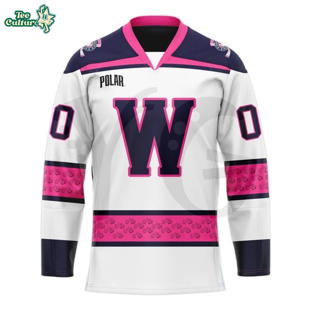 Worcester Railers Pink In The Rink 2026 Special Hockey Jersey Worcester Railers Pink In The Rink 2026 Special Hockey Jersey