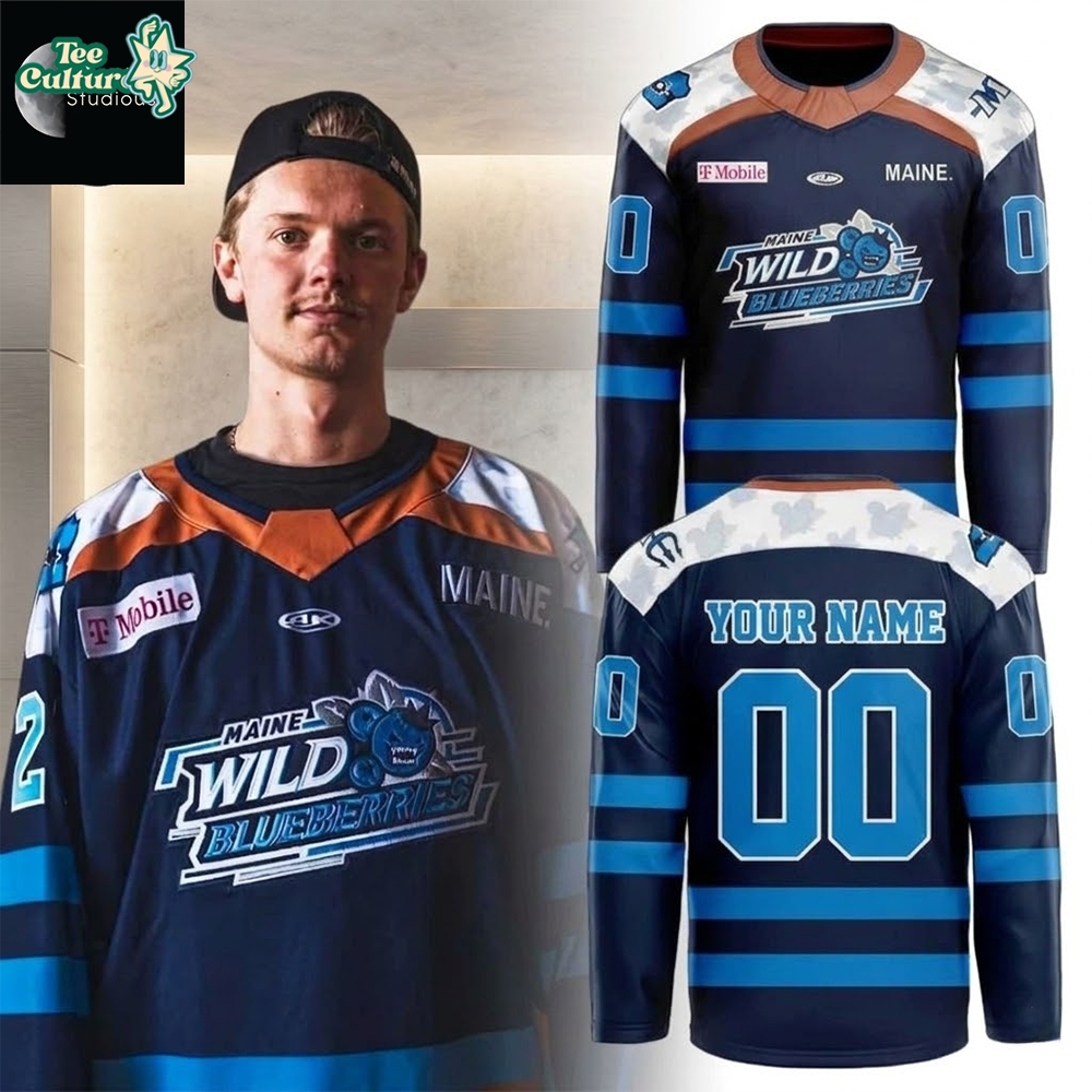Maine Mariners Wild Blueberries Night 2026 Limited Hockey Jersey Maine Mariners Wild Blueberries Night 2026 Limited Hockey Jersey
