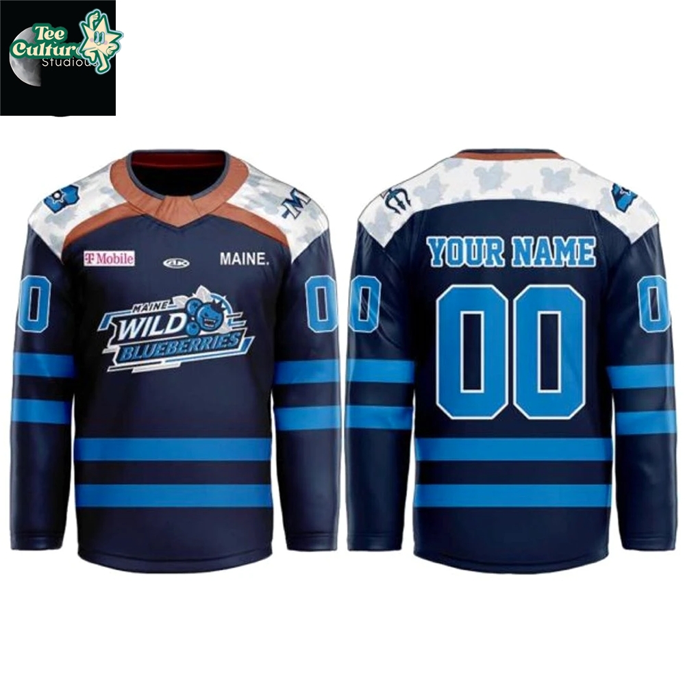 Maine Mariners Wild Blueberries Night 2026 Limited Hockey Jersey Maine Mariners Wild Blueberries Night 2026 Limited Hockey Jersey