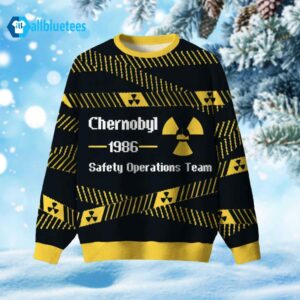 Yellow Chernobyl 1986 Safety Operations Team Ugly Christmas Sweater