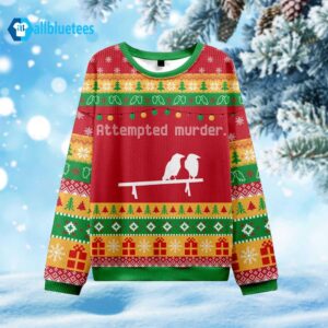 Attempted Murder Ugly Christmas Sweater