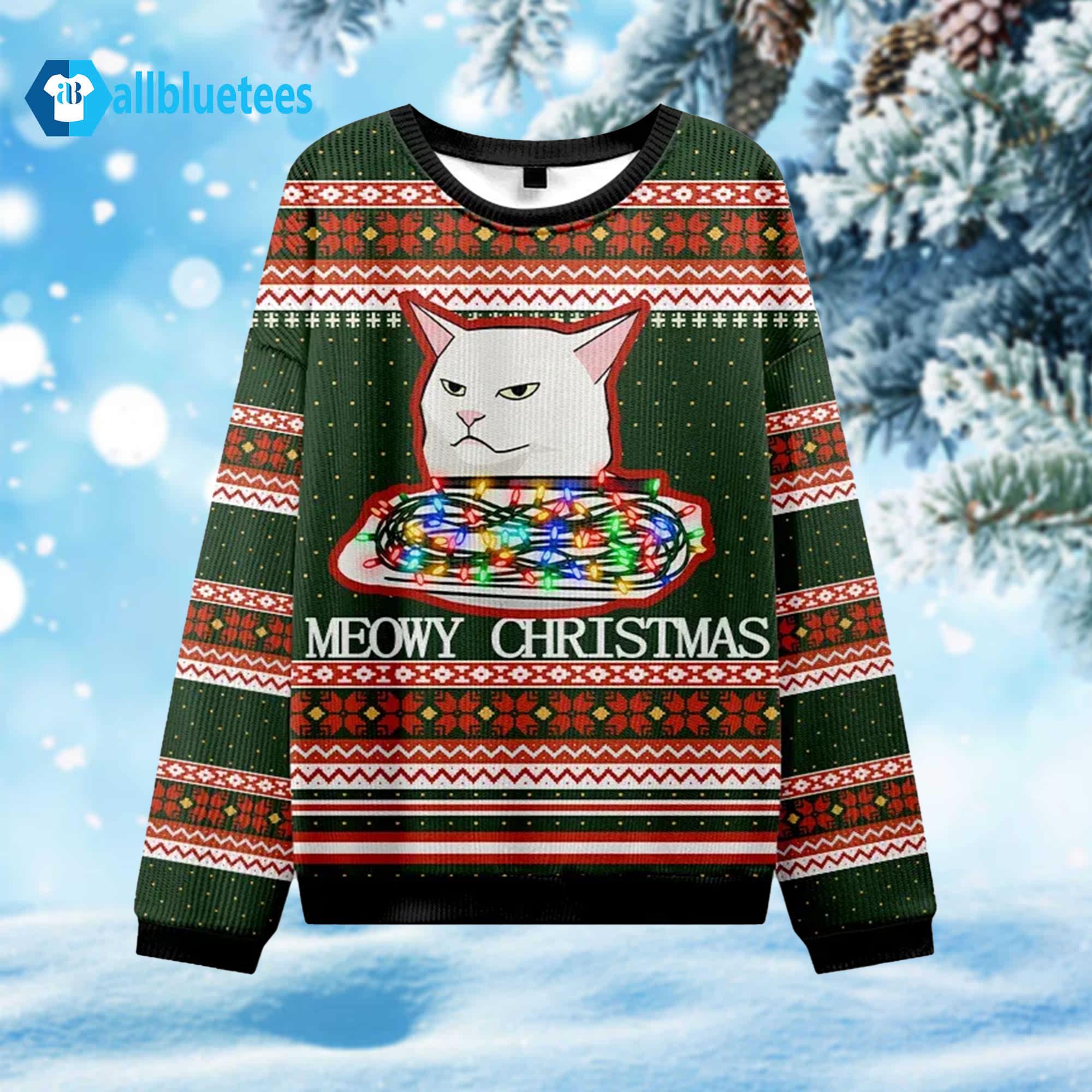 Cat Stop Eating The Tinsel Ugly Christmas Sweater Cat Stop Eating The Tinsel Ugly Christmas Sweater