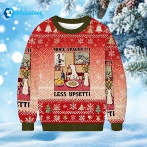 Goose More Spaghetti Less Upsetti Ugly Christmas Sweater