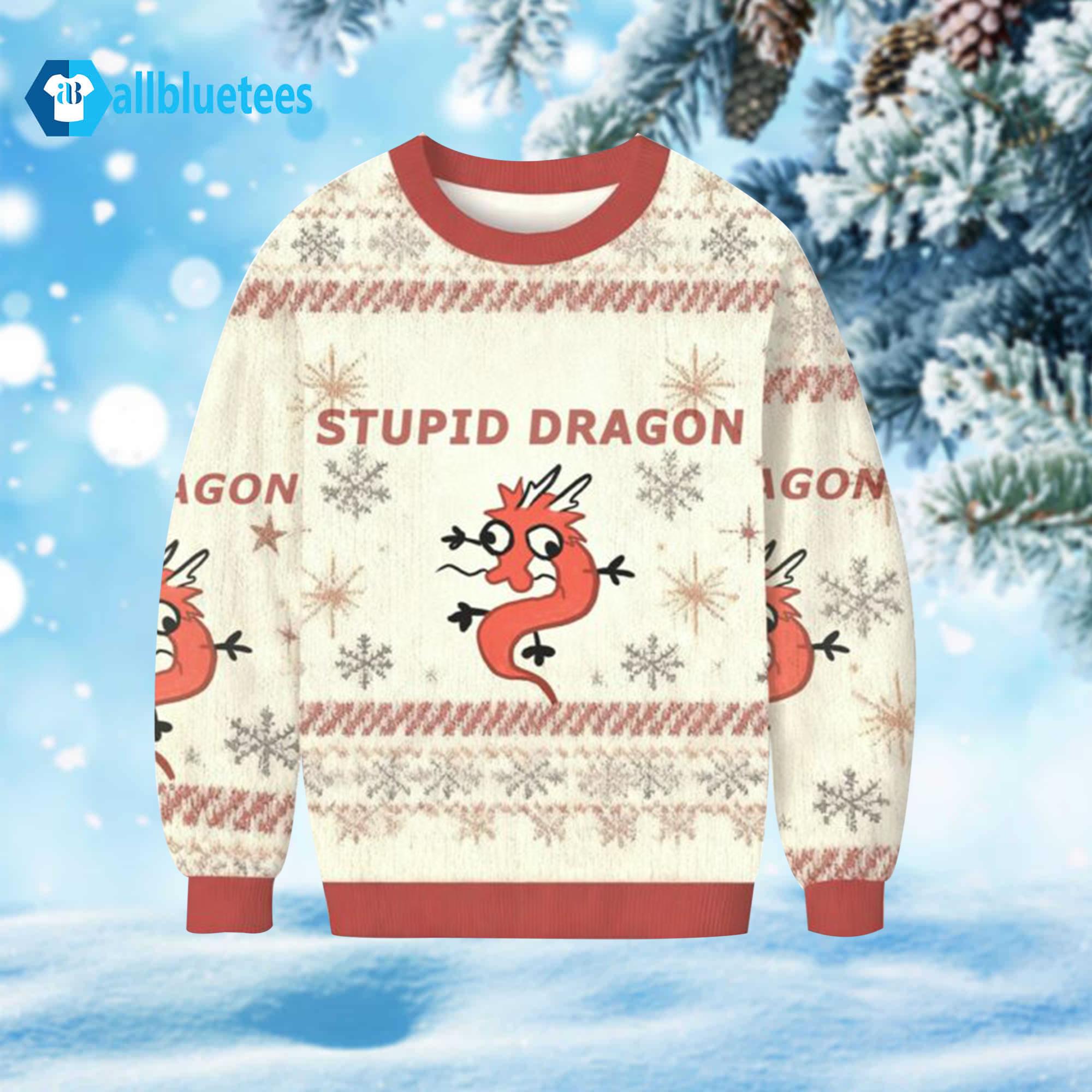 Stupid Dragon Ugly Christmas Sweater Stupid Dragon Ugly Christmas Sweater
