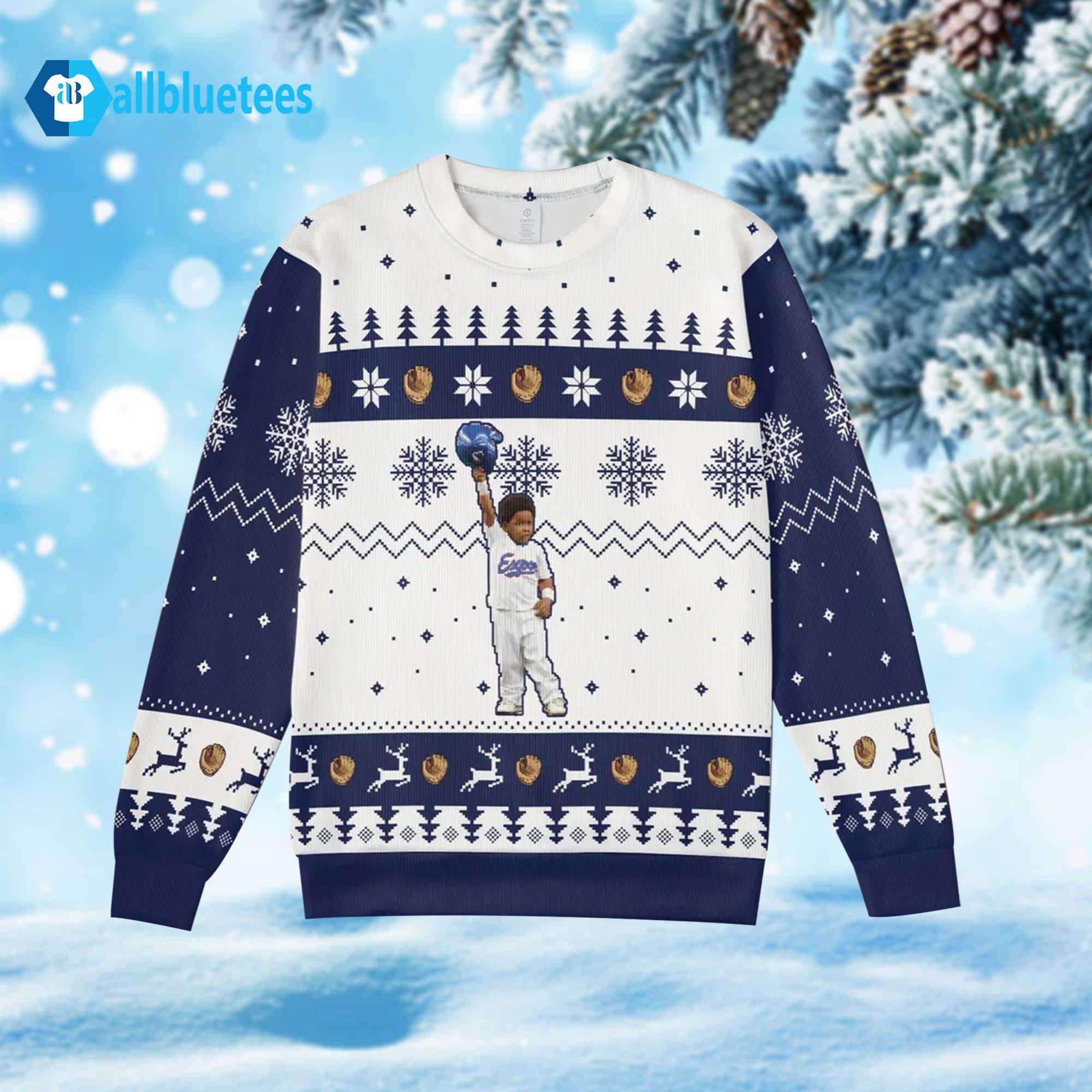 Vladimir Guerrero Jr Born Ready Christmas Ugly Sweater Vladimir Guerrero Jr Born Ready Christmas Ugly Sweater