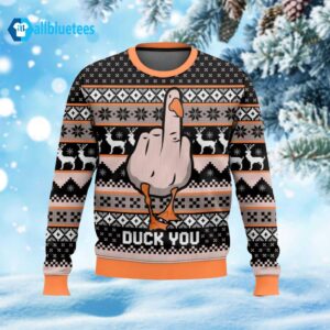 Funny Duck You Ugly Christmas Sweater