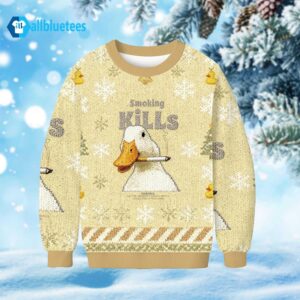 Duck Smoking Kills Ugly Christmas Sweater